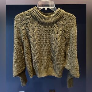 moon & madison Sage Cable Knit Sweater